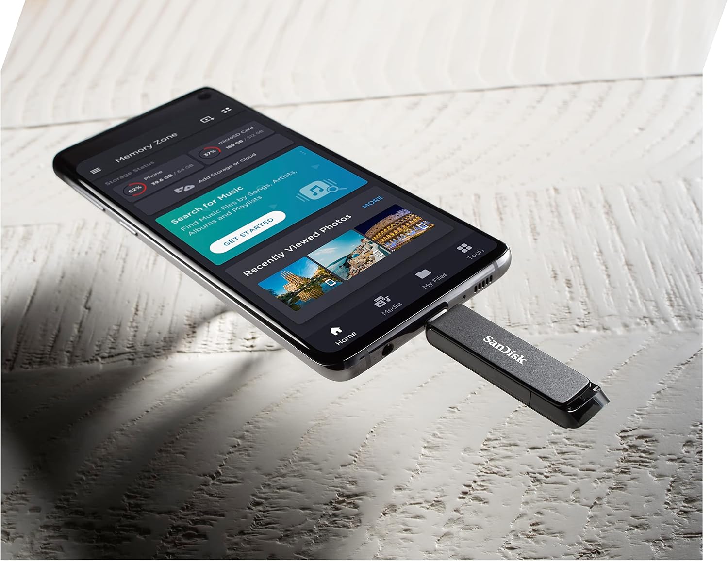 فلاش درايف USB-C سانديسك الترا ، 64 جيجا بايت اسود - SDCZ460-064G-G46