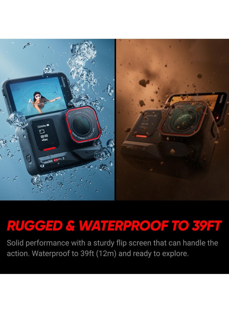 Insta360 ACE PRO 2 Action Camera Bundle , 50 megapixels , Black - ACEPRO208