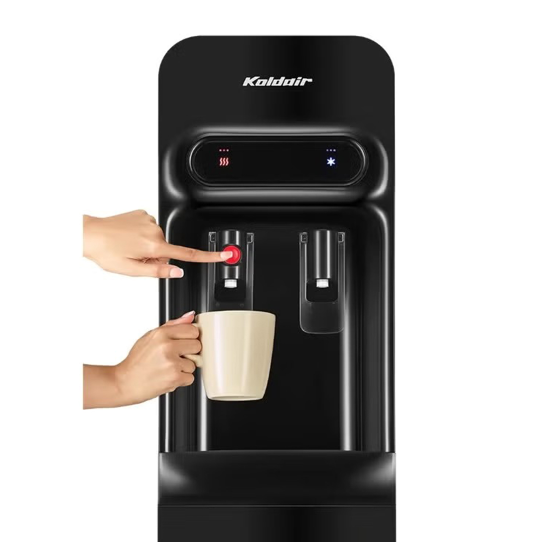 Koldair Slim Hot & Cold Top Loading Water Dispenser , 2 Tabs Black