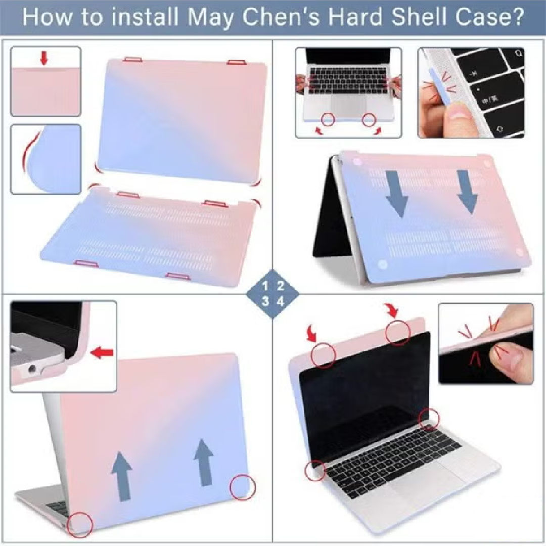 Generic Hard Shell Laptop Case for Macbook Air 15-Inch , Powder Blue