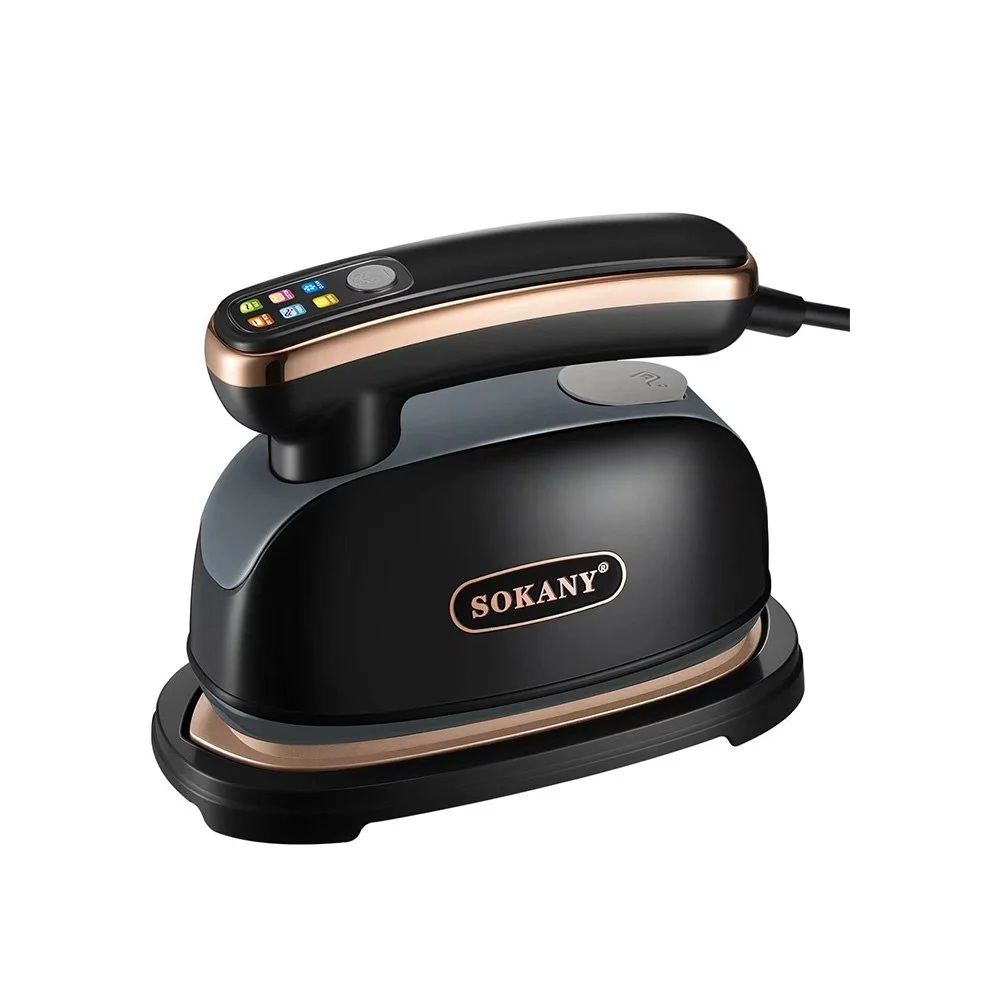 Sokany Electric Digital Handheld Steam Iron , 1200 Watt Black Gold - SK-12021