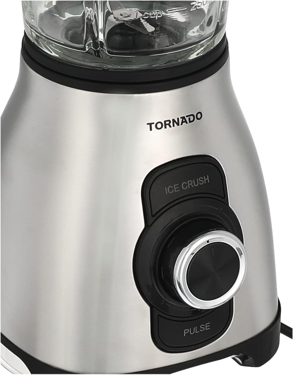 Tornado Countertop Blender 1.75 Liter 800 Watt Black Silver - BL-800T