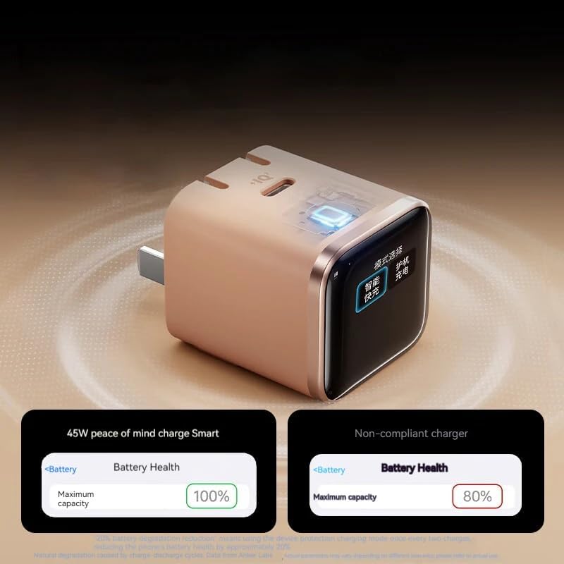 Anker Smart Wall Charger , 1 Ports Type C , 45 Watt 120 Volt Black - (Chinese Version)