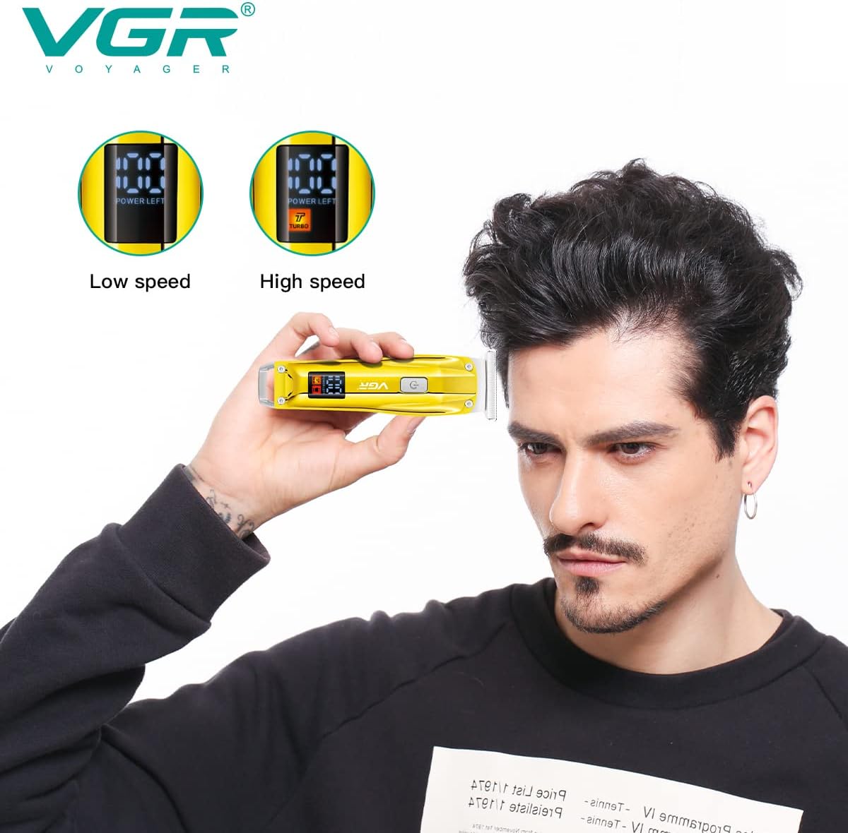 VGR Hair Trimmer , Gold - V-956