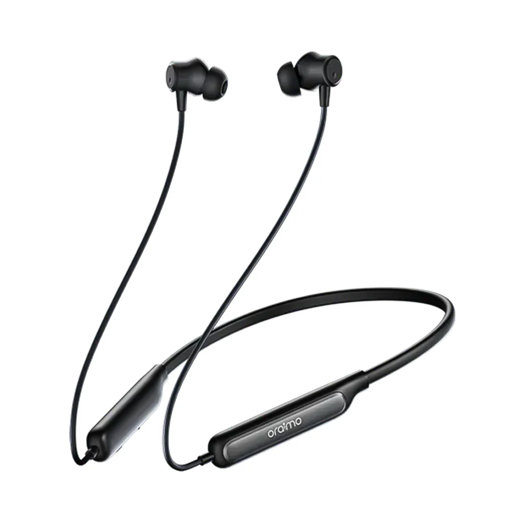 Oraimo Necklace 5 Wireless Neckband In-Ear Earphones , Active Noise Cancellation , Black - OEB-611
