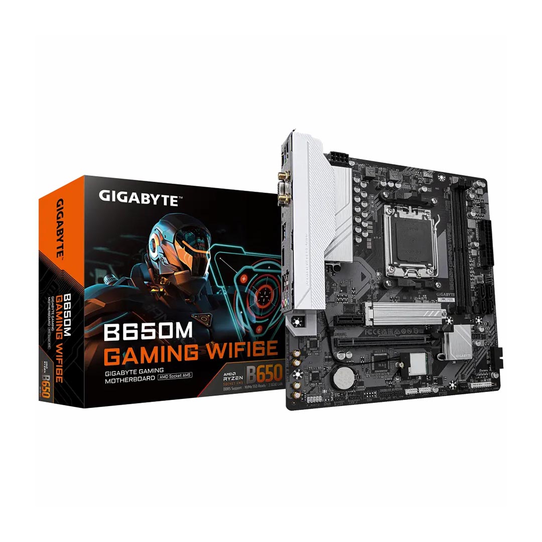 ماذر بورد جيجابايت B650M جيمنج واي فاي 6E ، AMD ، mATX - اسود