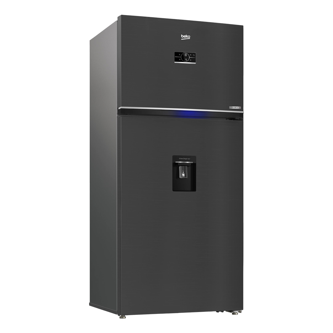 Beko NoFrost Top Freezer Refrigerator , 630 Liter Inverter Motor , Dark Stainless Steel - RDNE651E60ZXR