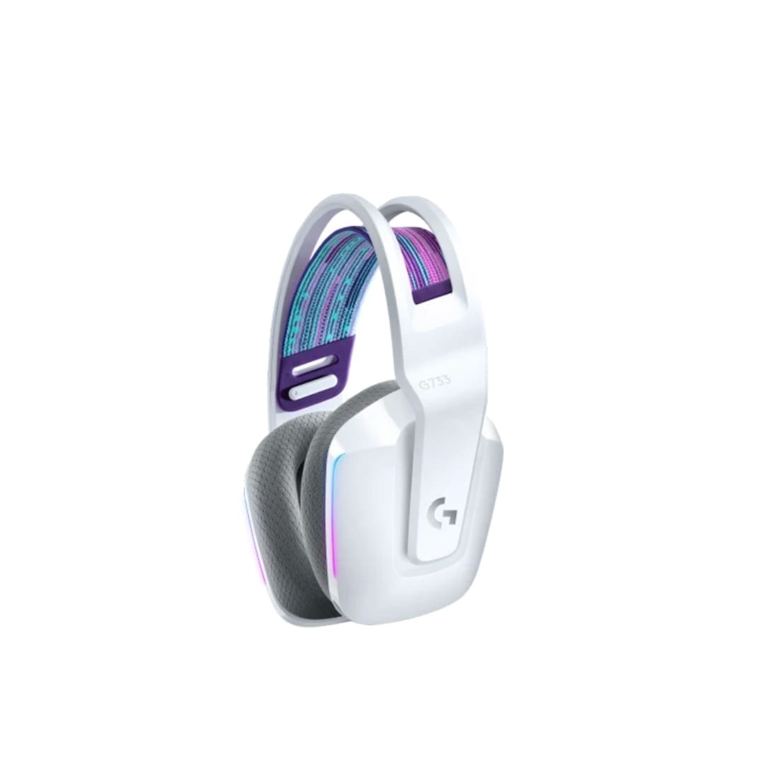 Logitech G733 Wireless Gaming Headphones with Microphone , White