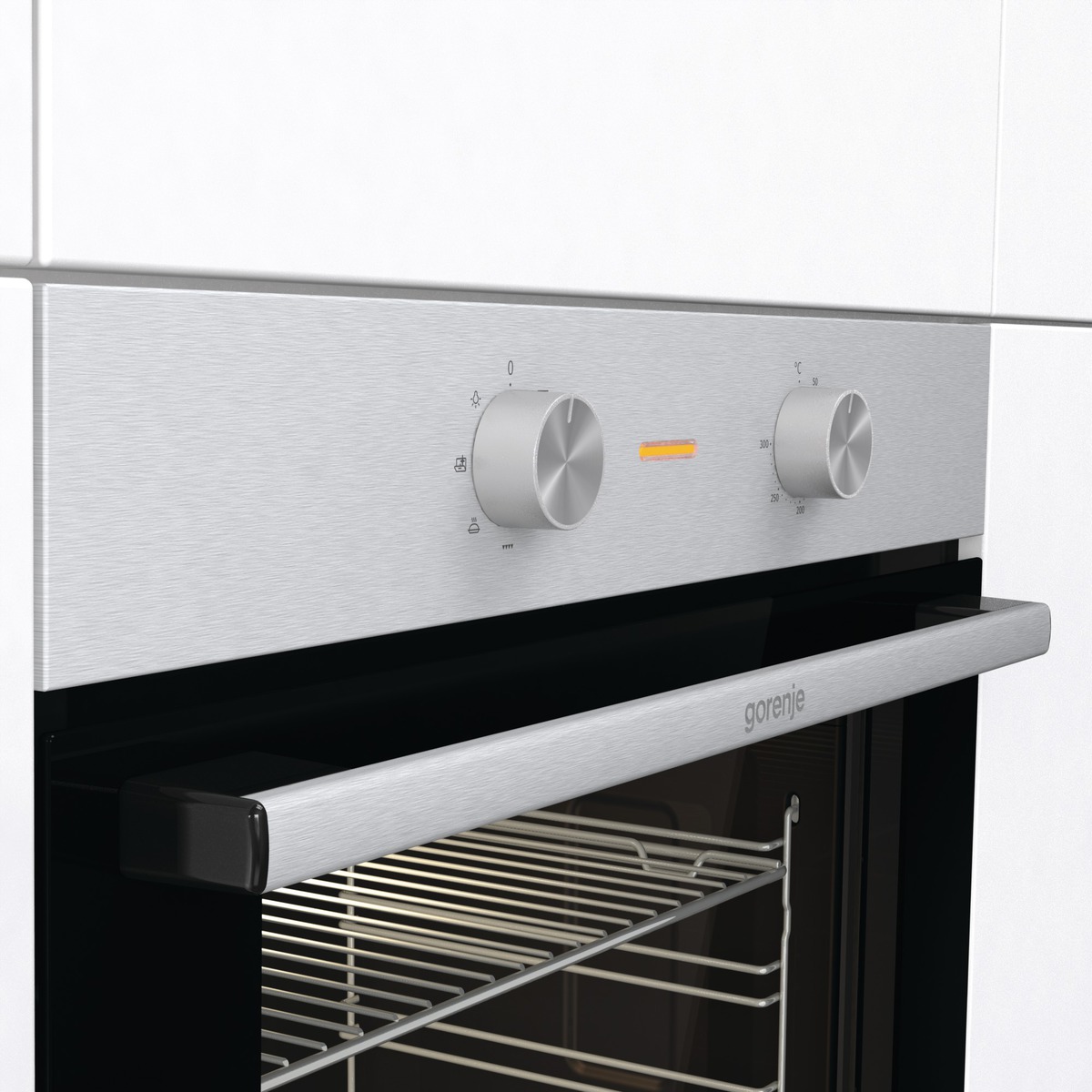Gorenje Built-In Electric Oven with Grill , 60 Centimeter 84 Liter 3000 Watt , Black Stainless Steel - BO6712E02XK