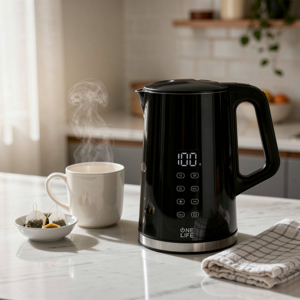 One Life Electric Kettle , 1.7 Liter 2200 Watt , Black - EKD99B
