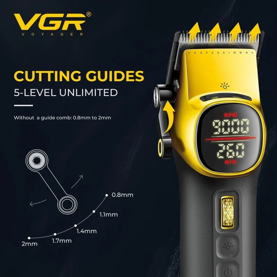 طقم قص الشعر في جي ار ، اسود واصفر - V-885 S2
