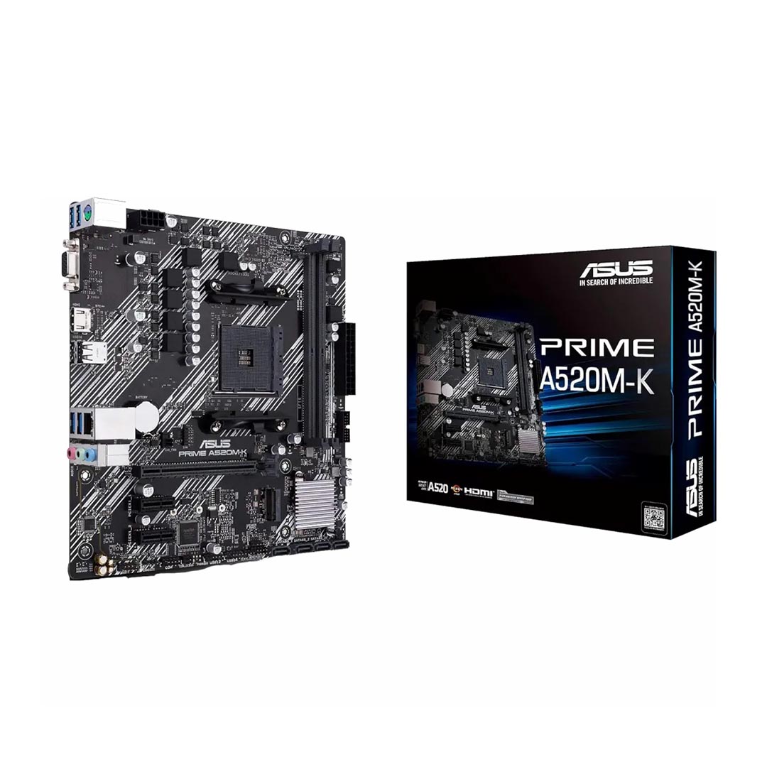 ماذر بورد اسوس برايم A520M-K ، AMD ، mATX - اسود