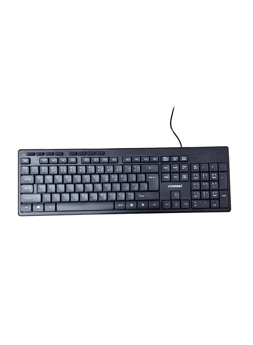 Forev Business Wired Keyboard , Black - FV-236