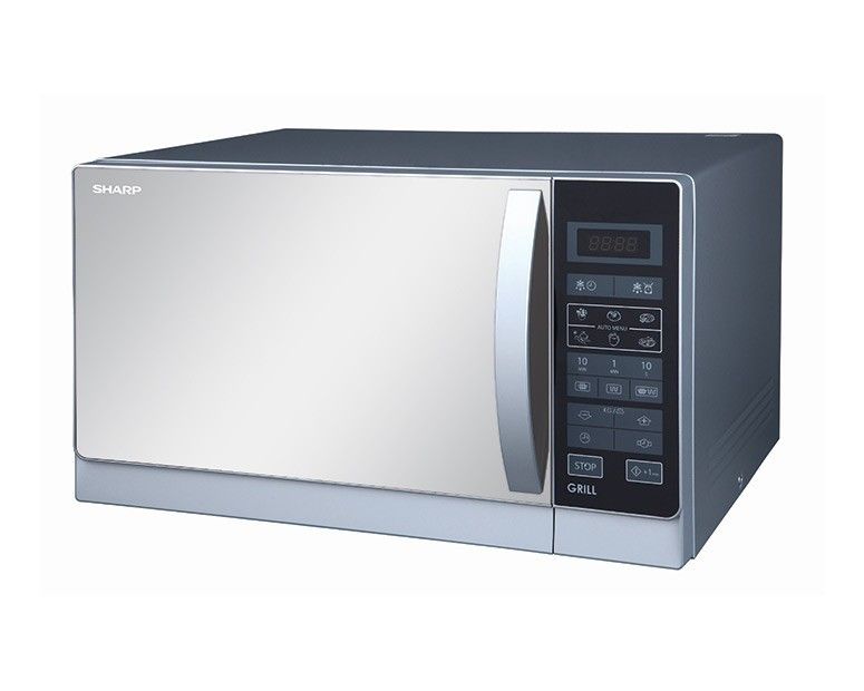 Sharp Digital Microwave with Grill , 25 Liter 900 Watt , Silver - R-75MR(S)