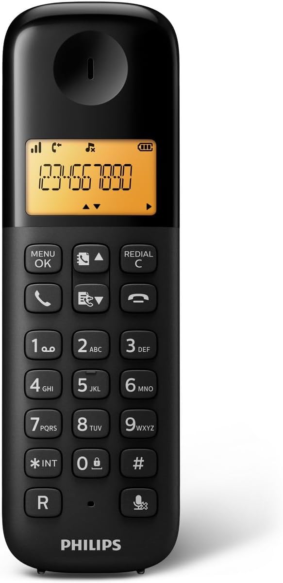 تليفون لاسلكي فيليبس ،اسود - D1601B/63