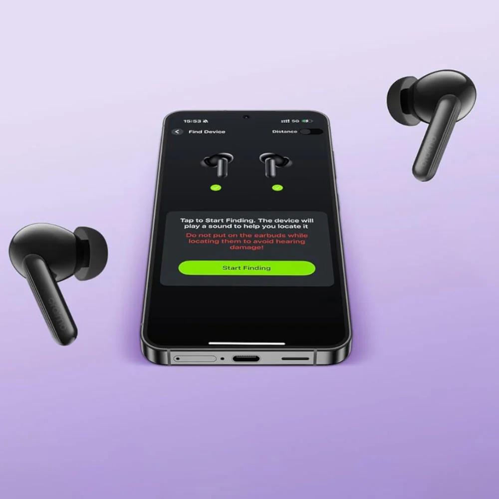 Oraimo SpaceBuds Lite Earbuds , AI Call Noise Cancellation , Black - OTW-324