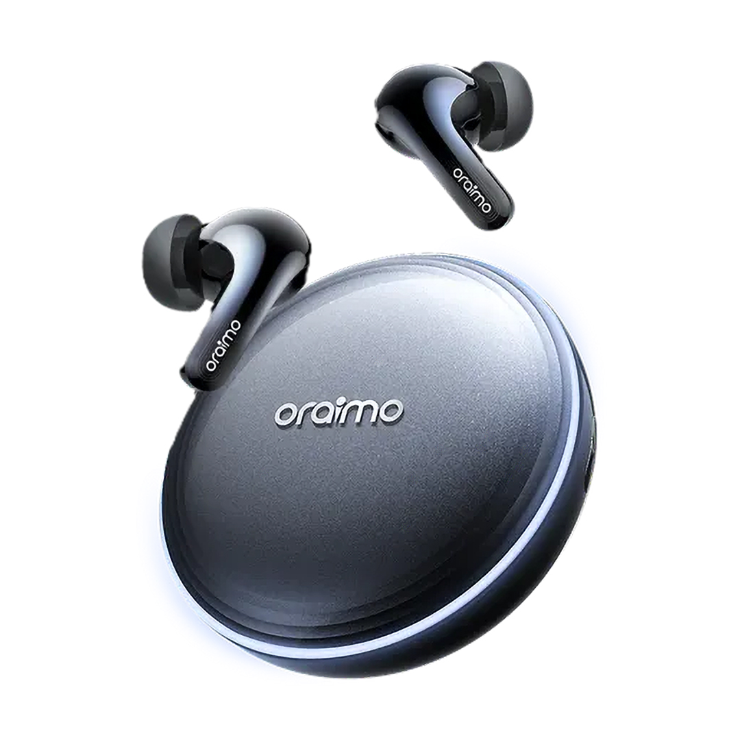Oraimo SpaceBuds 2 Earbuds , AI Smart Noise Cancellation , Space Gray - OTW-631
