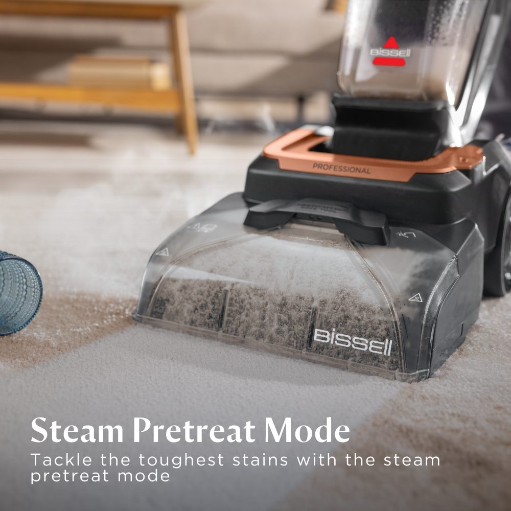 Bissell PowerWash HydroSteam Bagless Carpet Cleaner Black Rose Gold - 4201K
