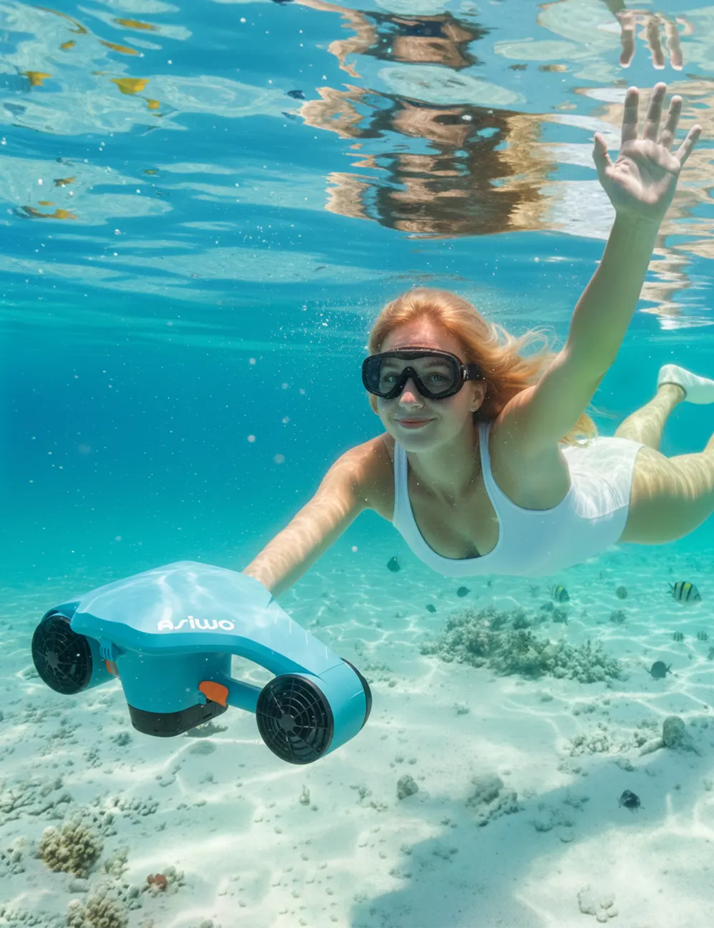 ASIWO Manta 2 Underwater Scooter ,Cyan
