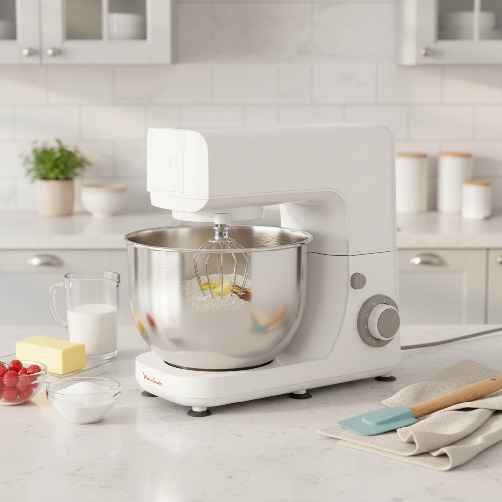 Moulinex Masterchef Kitchen Machine ,800 Watt ,White - QA150110