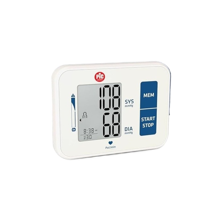 PIC Lite Rapid Non-Rechargeable Batteries Upper arm Blood Pressure Monitor , White Blue