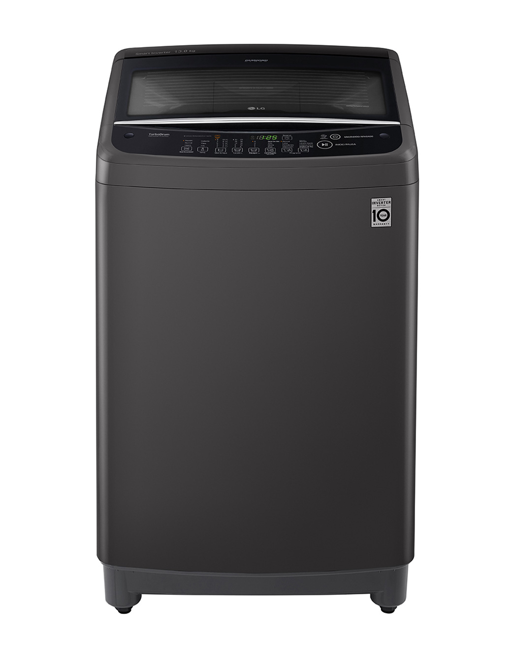 LG Inverter Top Load Washing Machine , 13 kg , Middle Black - T1366NEHG2