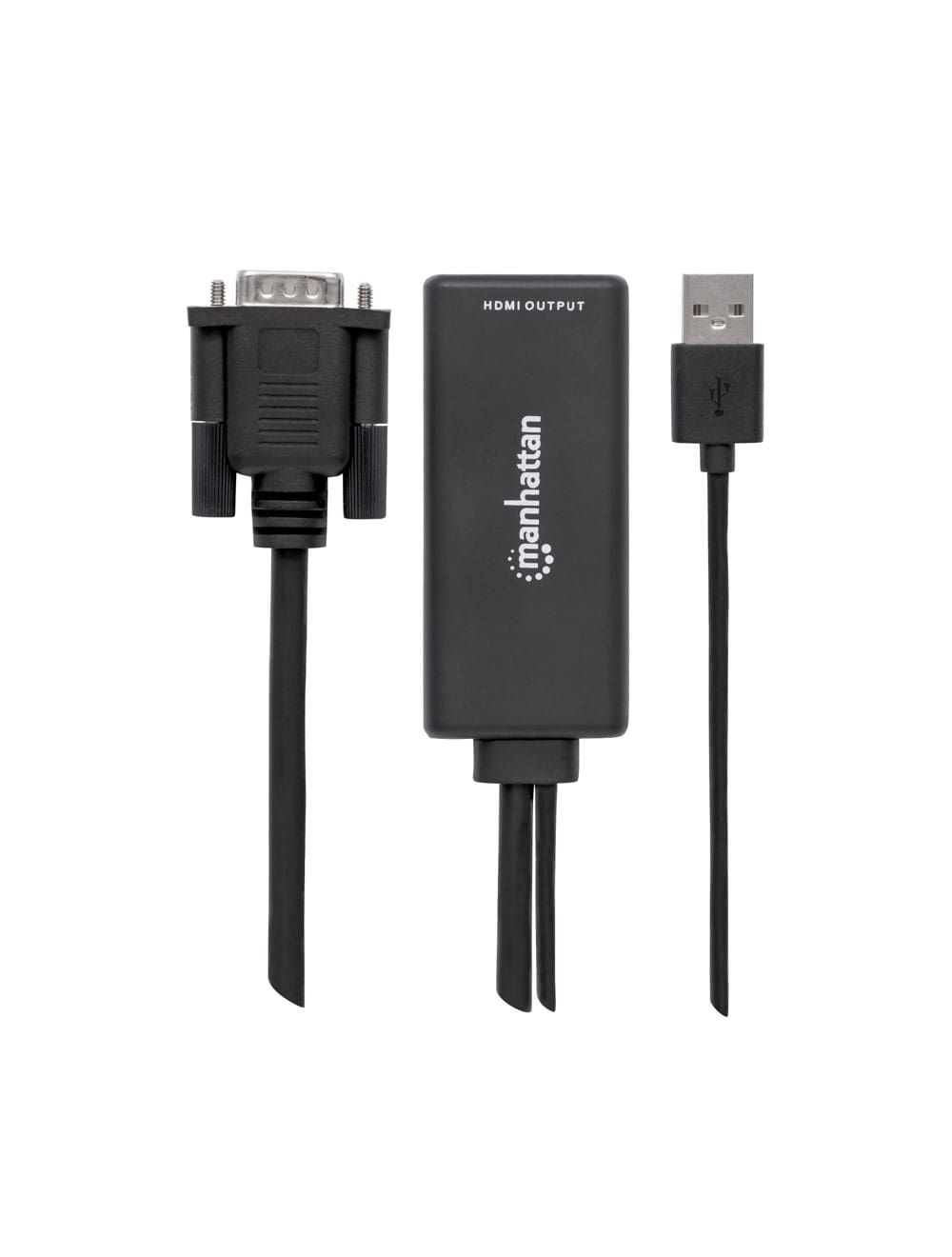 محول USB-C و VGA الى HDMI مانهاتن ،اسود