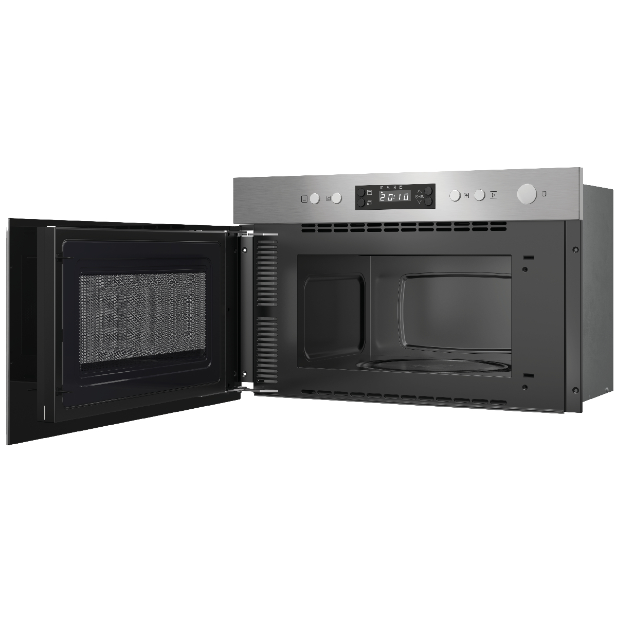 Ariston Built In Microwave Oven with Grill 22 Liter 1700 Watt , Black Silver - AM 212 XA