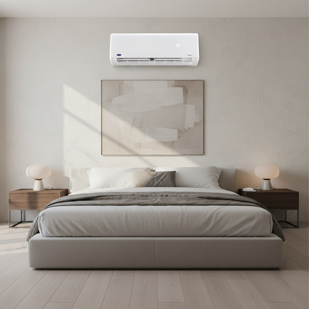 Carrier Optimax Pro Split Air Conditioner ,1.5 horsepower Cooling and Heating ,White - QHCT12N-708F