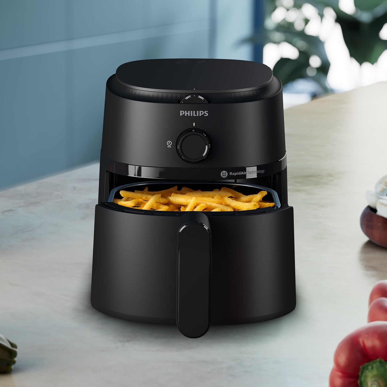 Philips 1000 Series Air Fryer , 3.2 Liter , 1300 Watt Black - NA110/00