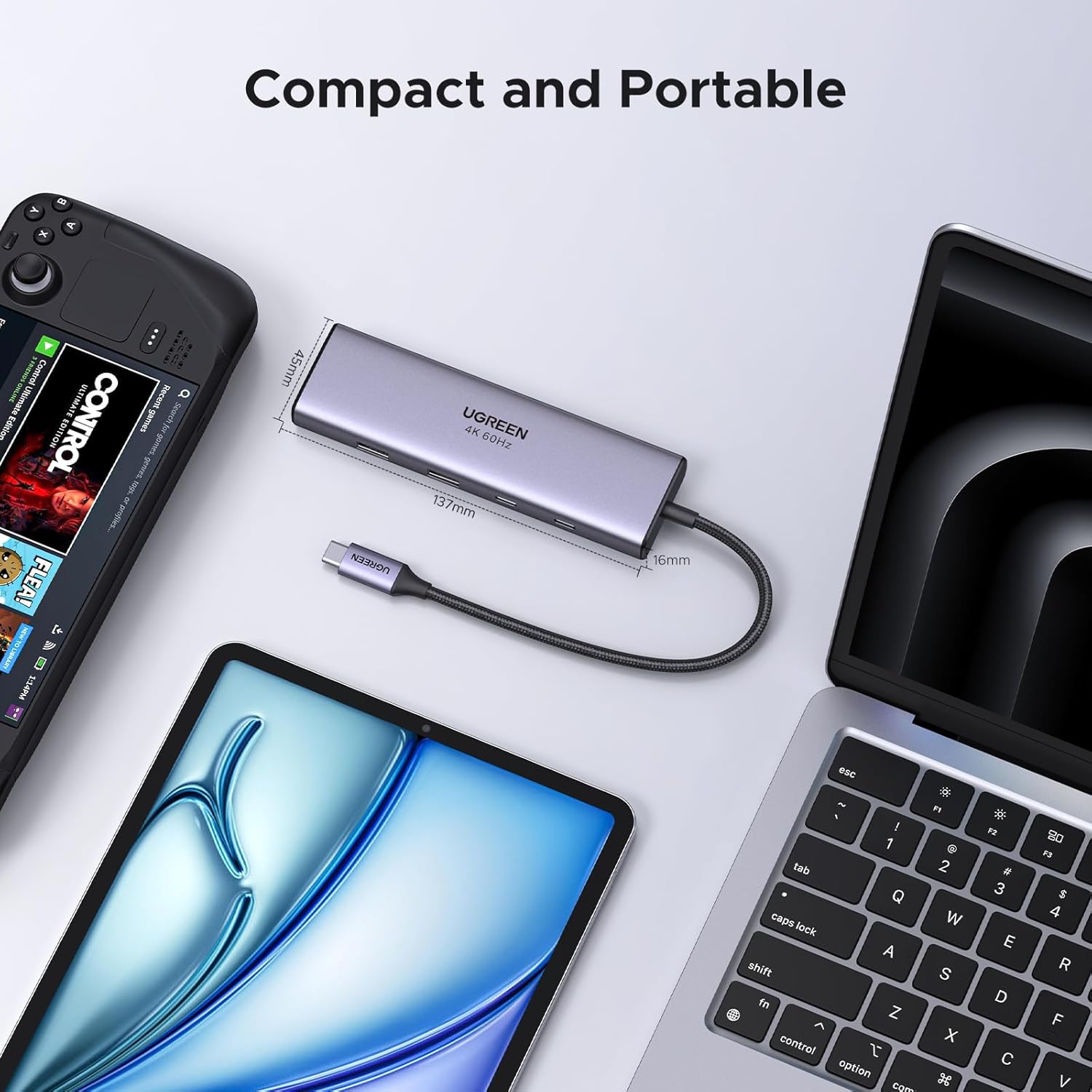موزع USB متعدد المنافذ يوجرين ريفودوك 109 - CM498-15375