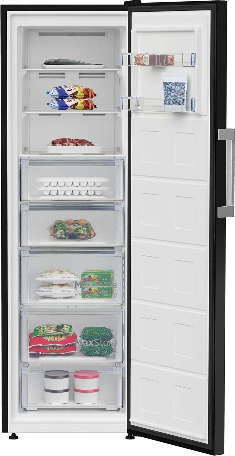 Beko NoFrost Upright Deep Freezer , 286 Liter , Black - B3RFNE314ZXPEB1