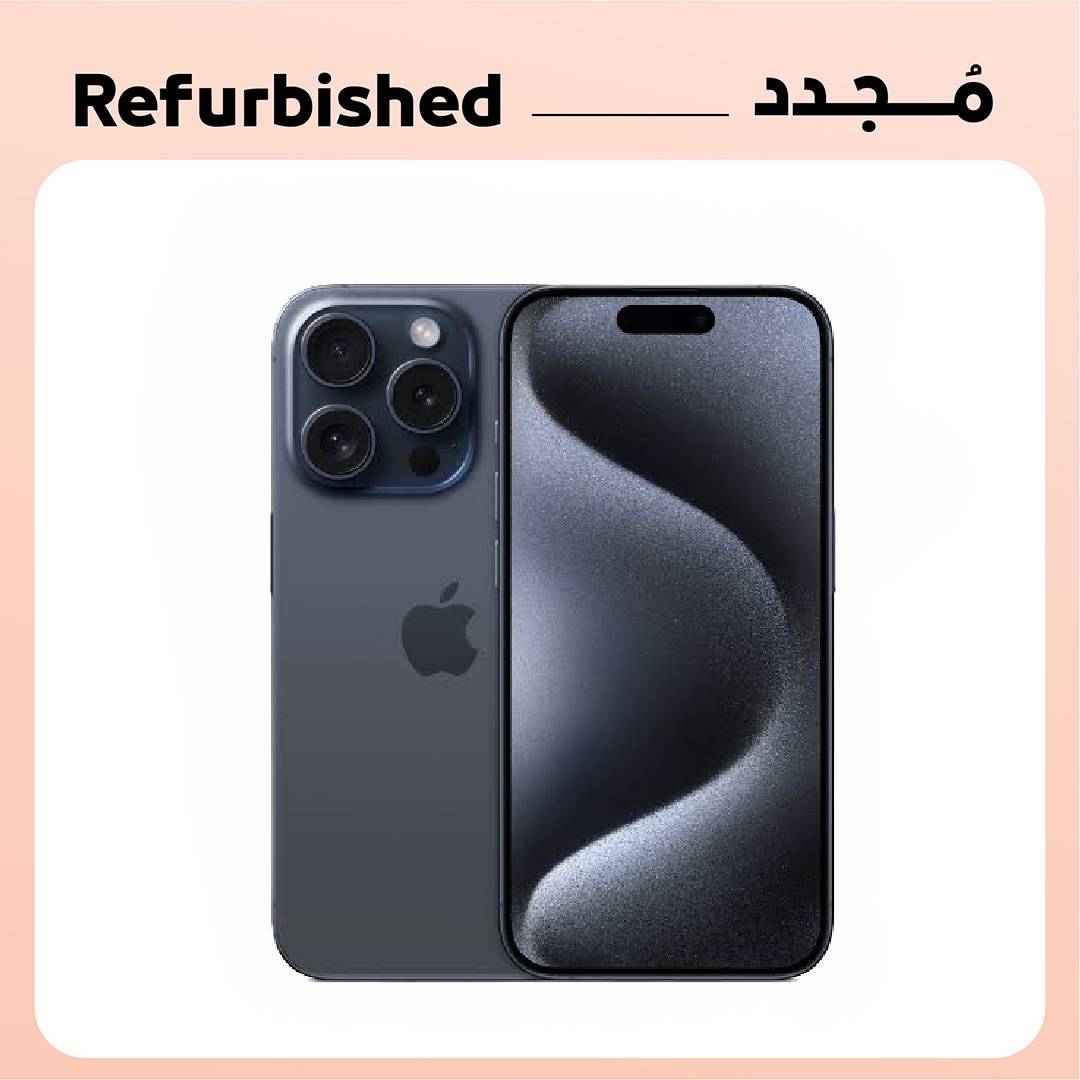 ابل ايفون 15 برو ، رام 6 جيجا بايت ، شبكة5G ،شريحتين - ازرق تيتانيوم