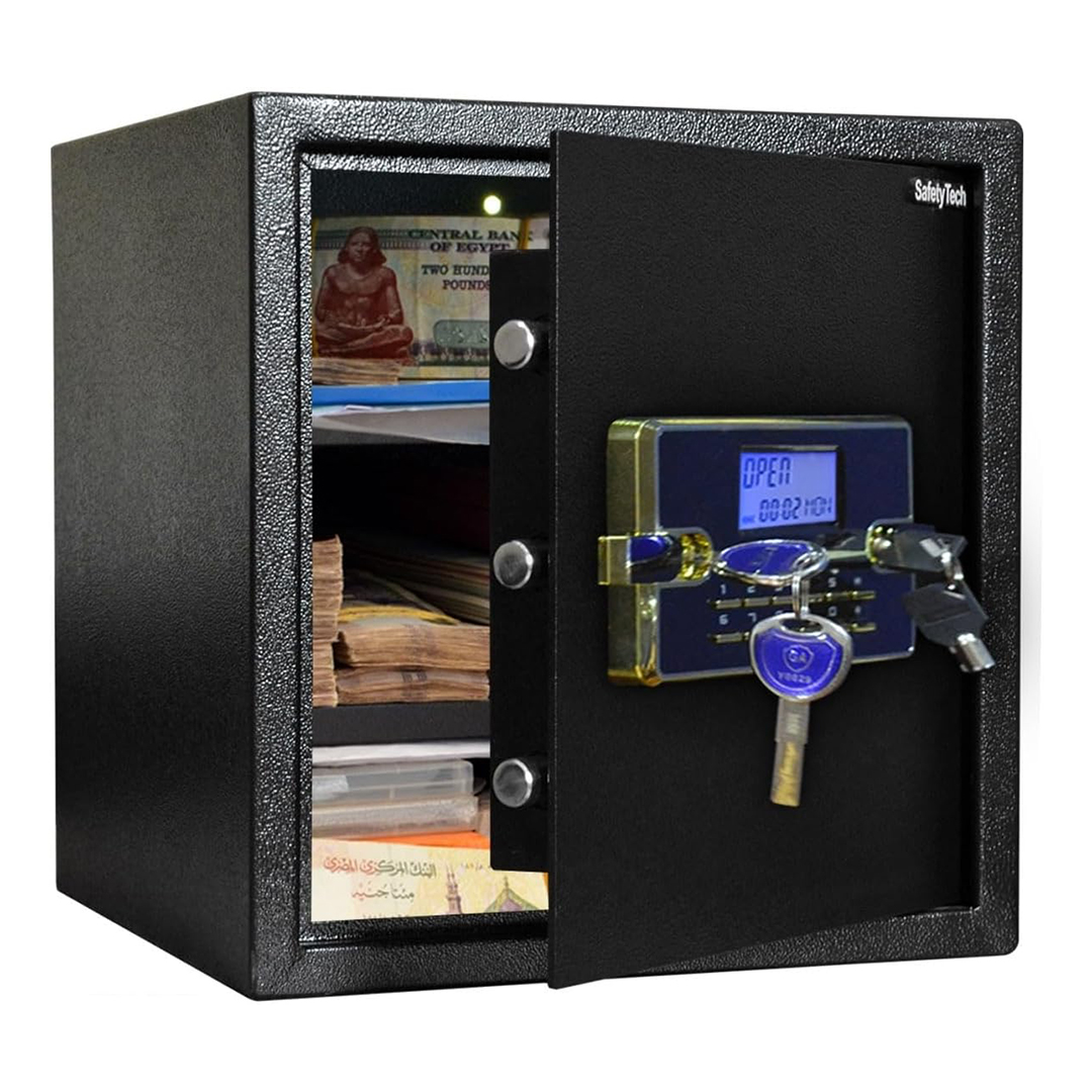 Safety Tech Digital Electronic with Keys Safe Box ,40 Liter ,Black - GN40 BLT3