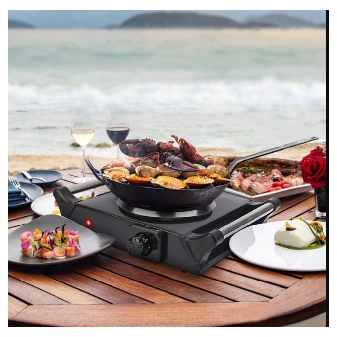 Raf Electric Hot Plate ,1 Plate Burners ,1000 Watt Black - R.8068