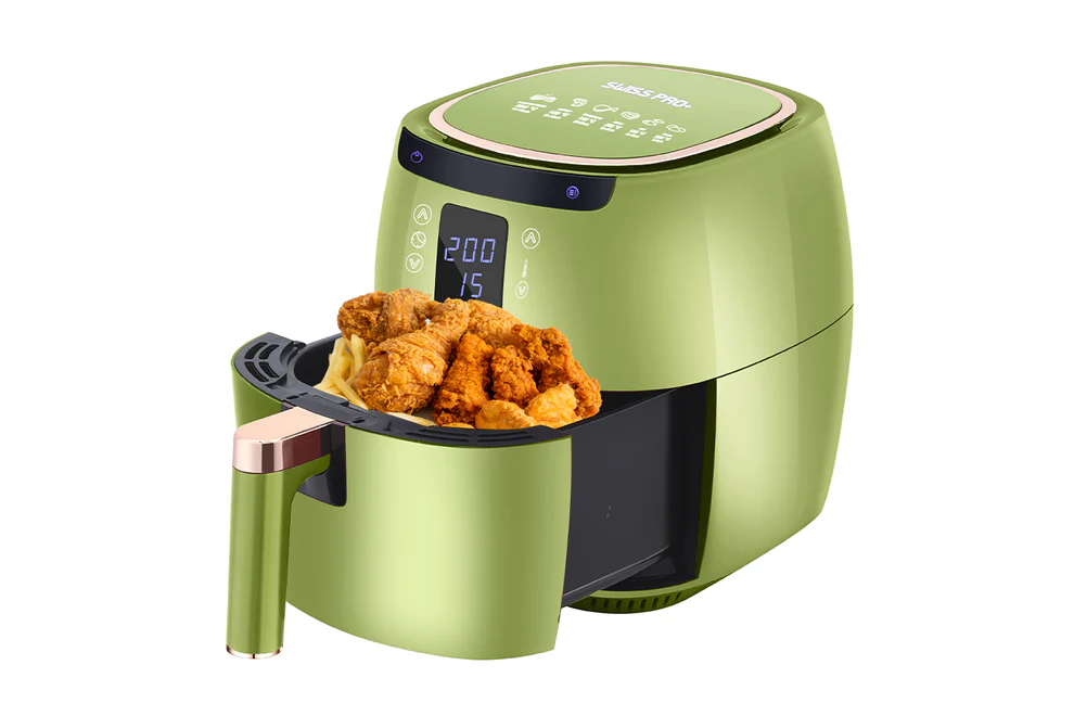 Swiss Pro Plus Digital Air Fryer , 7 Liter , 1750 Watt Green - SP-AF1750