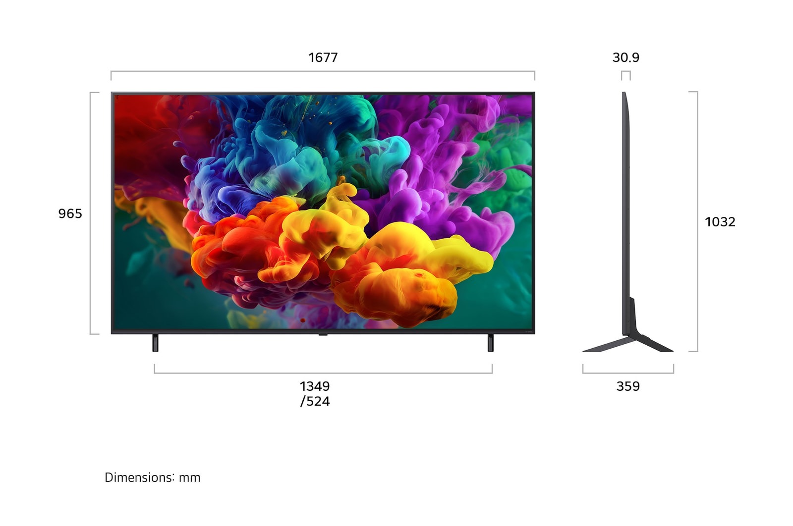 LG 75 Inch Smart TV , 4K UHD Mini LED Built-In Receiver