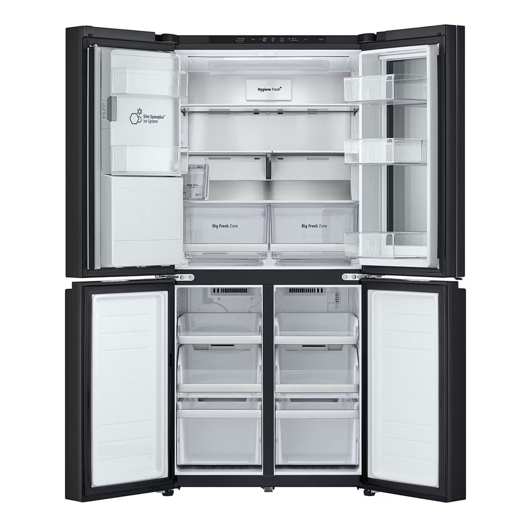 LG NoFrost French door refrigerator , 508 Liter Inverter Motor , Black - GC-X22FFQAB