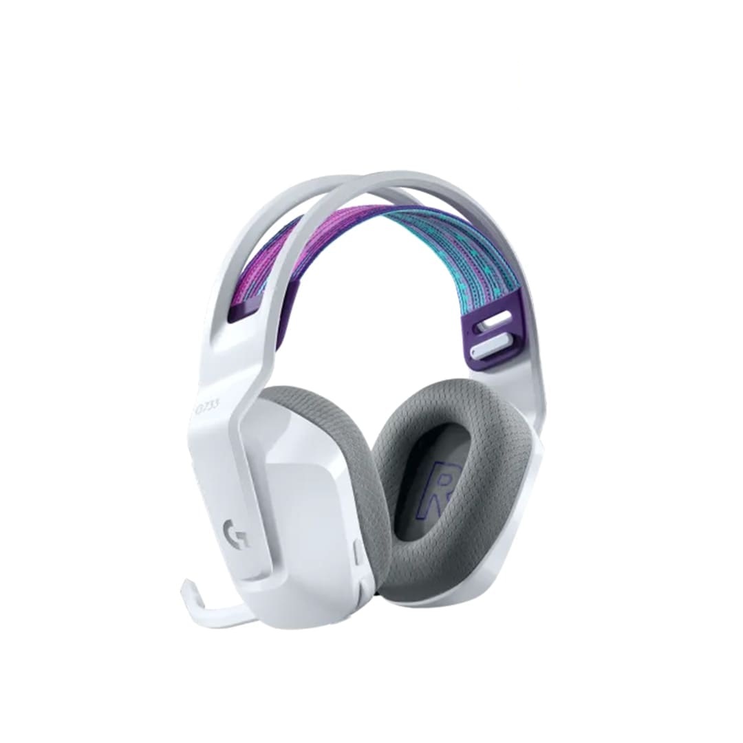 Logitech G733 Wireless Gaming Headphones with Microphone , White