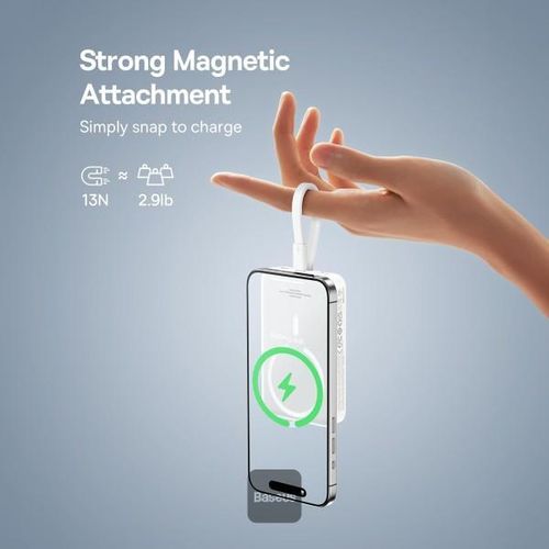 Baseus Wired and wireless Power Bank , 10000 mAh 1 Ports , White , P1002210B113-00