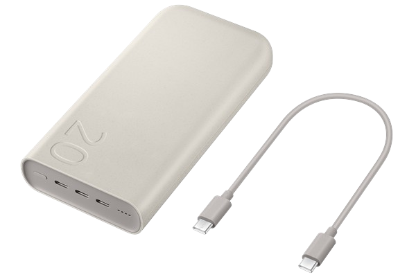 Samsung Wired Power Bank , 20000 mAh 3 Ports , Beige , EB-P4520XUEGWW