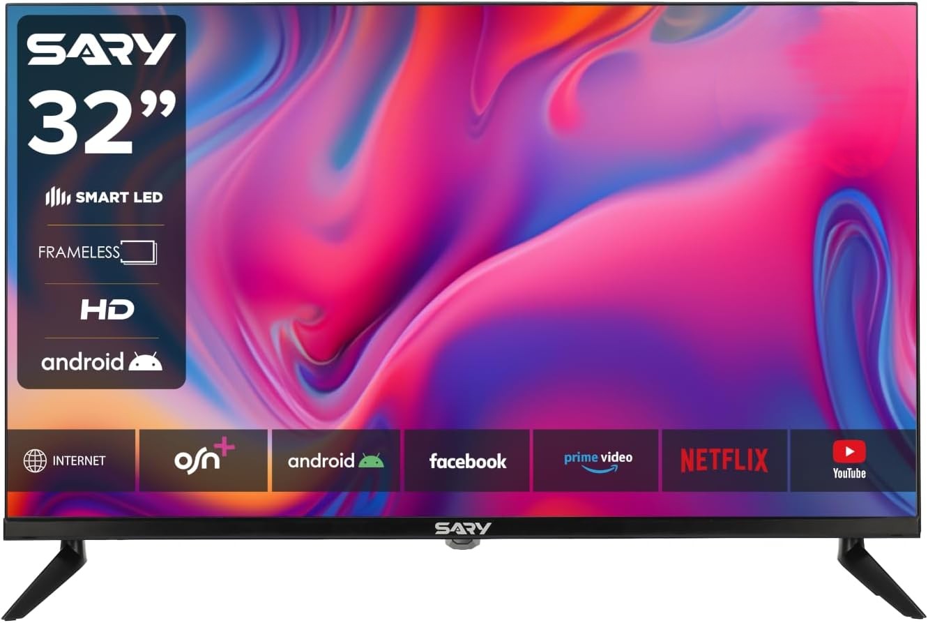 شاشة تلفزيون سمارت بدون إطار ساري ، مقاس 32 بوصة ، ليد ، دقة HD - SA-TVL32A4000HS-01