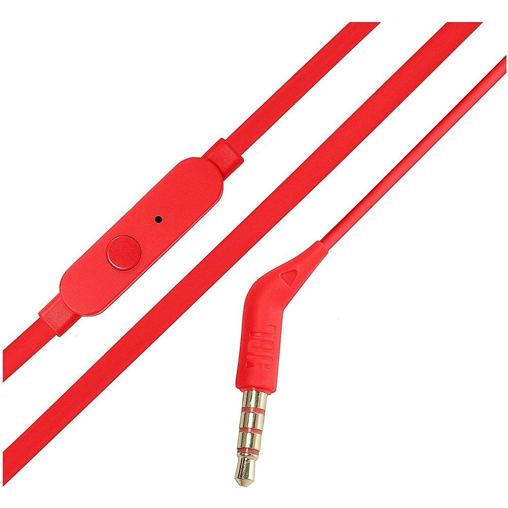 Jbl T110 Earphones , Built in Microphone , Red - JBLT110