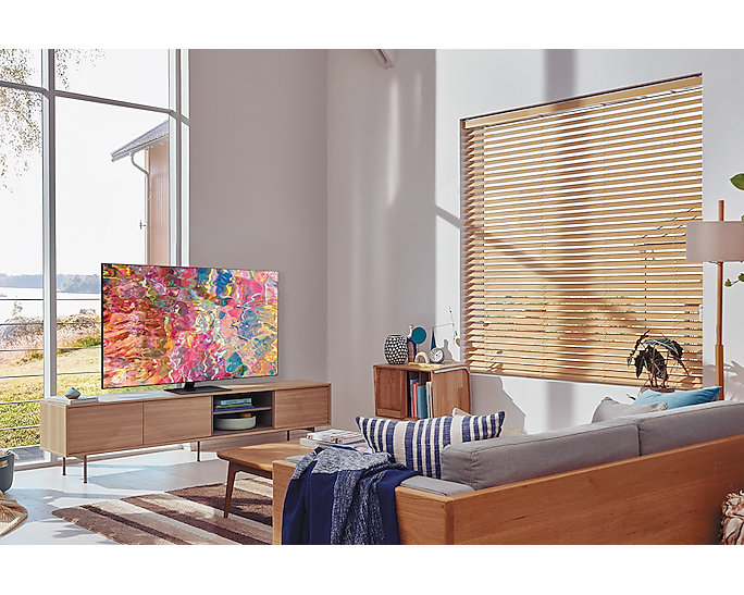 شاشة تلفزيون سمارت سامسونج ، مقاس 75 بوصة ، QLED ، دقة 4K UHD ، بريسيفر داخلي