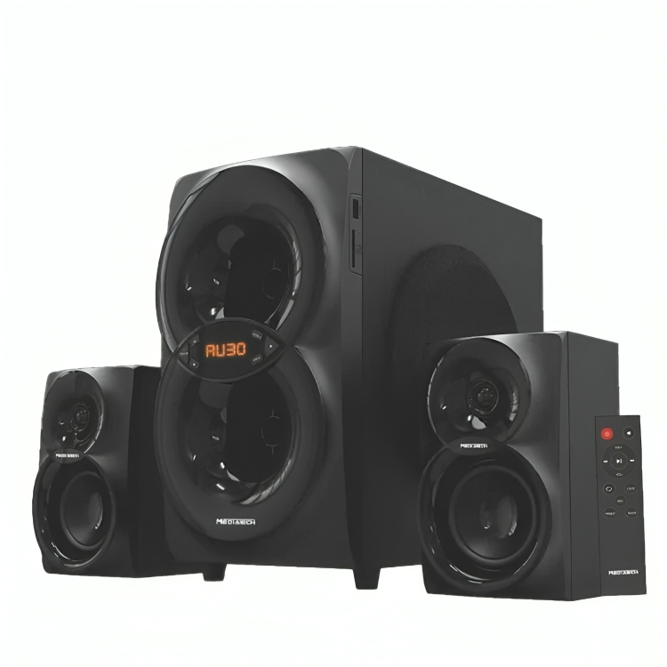 Mediatech Wired and Wireless Subwoofer , 3 Units , Black - MT-838