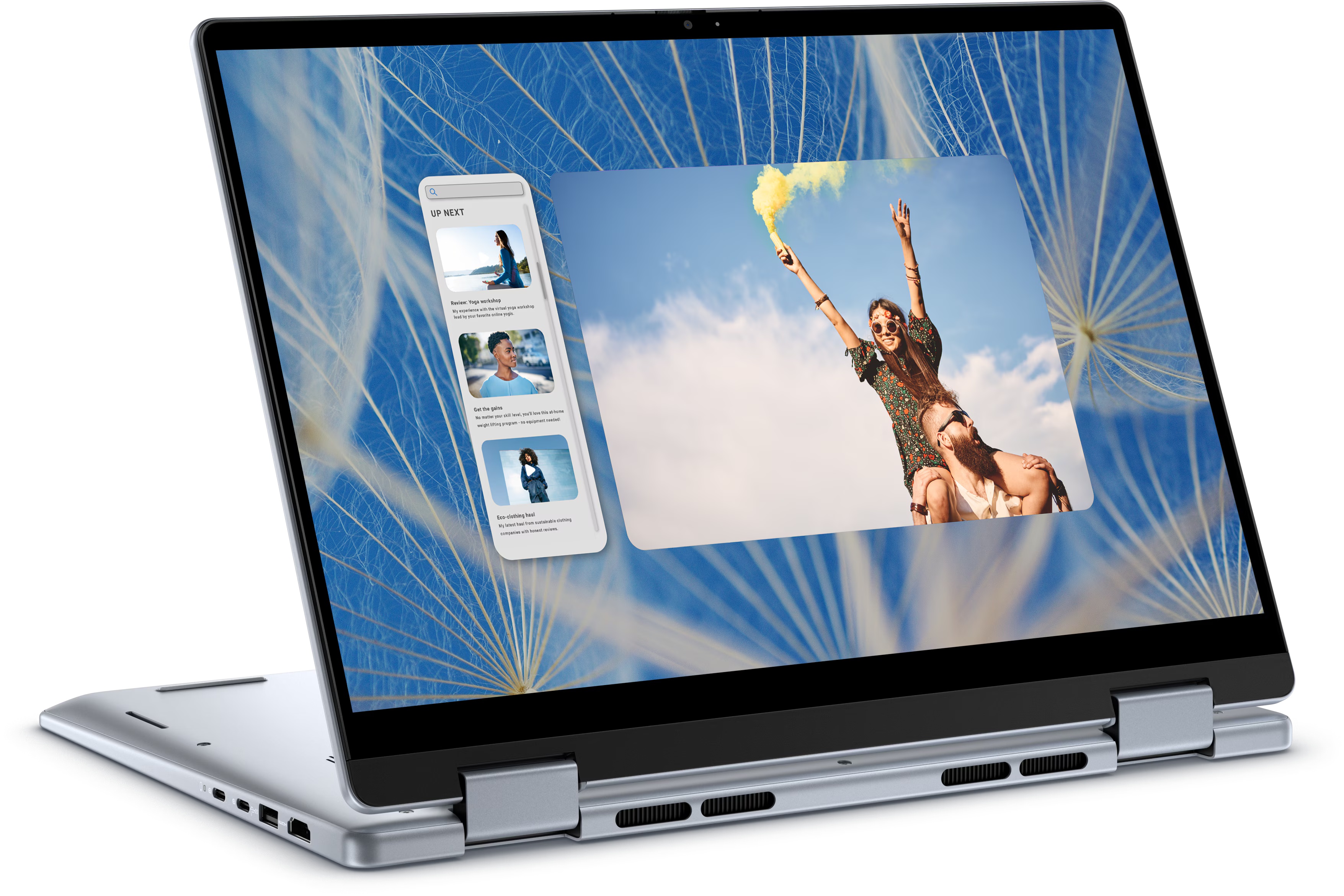 لاب توب 2 في 1 ديل انسبيرون 14 - 7440 ، معالج انتل كور 5 120U 14 بوصة ، هارد 512 جيجا بايت SSD ، رام 8 جيجا بايت ، كارت شاشة انتل UHD جرافيكس ،ويندوز 11 - ازرق ثلجي