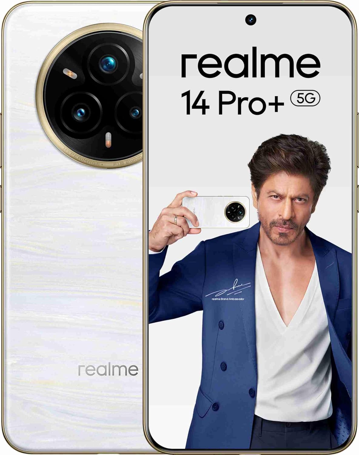 ريلمي 14 برو بلس ، سعة 256 جيجا بايت ، رام 12 جيجا بايت ، شبكة 5G ، شريحتين - ابيض بيرل