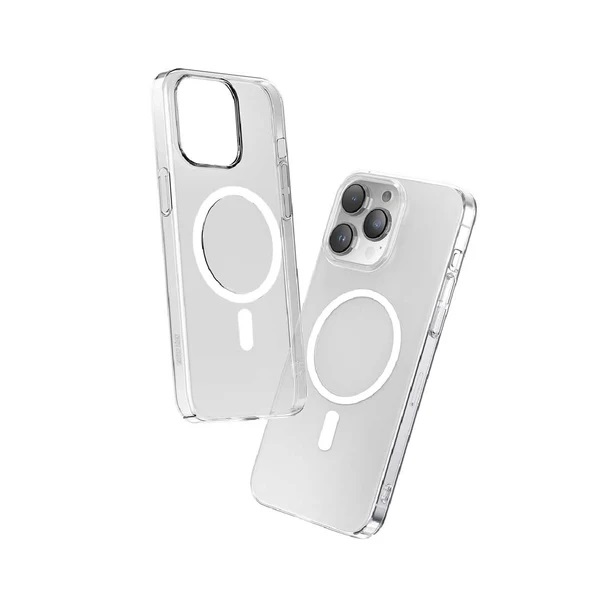 Green Lion MagSafe Delgado Back Cover foriPhone 15 Pro Max ,Silver - GNMGDPC15PMCL