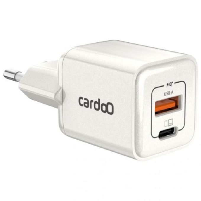Cardoo Wall Charger , 2 Ports Dual Ports Type C and A , 35 Watt 240 Volt White - CGLAEU01