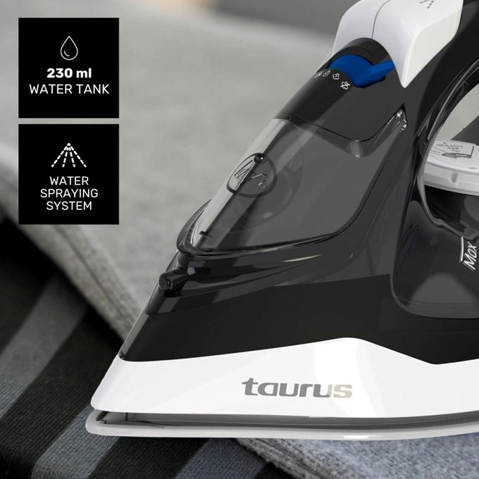 Taurus Itaca 2200 Steam Iron , 2200 Watt , Black White